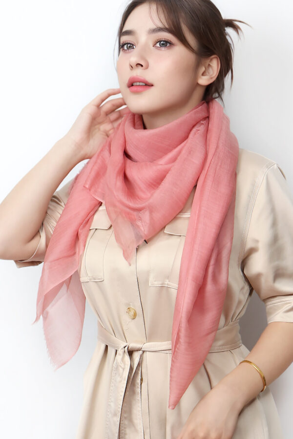 Featherlight Rose Cashmere Scarf
