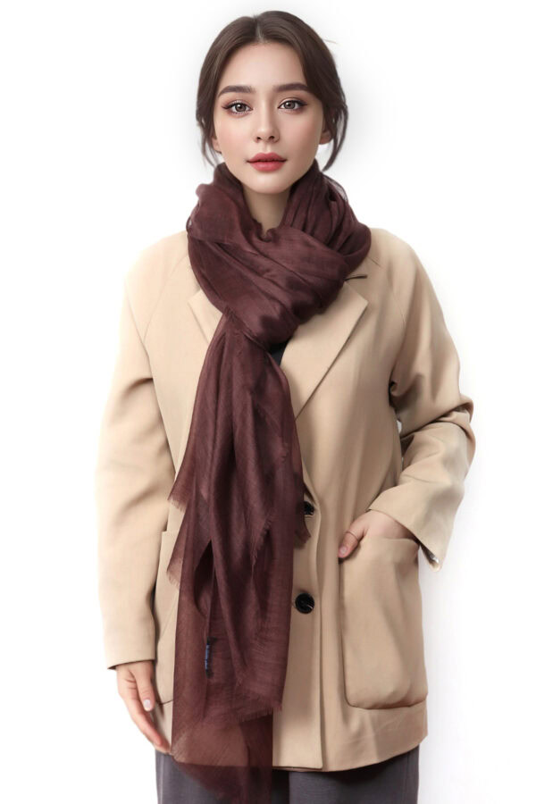 Featherlight Coffee color Cashmere Scarf