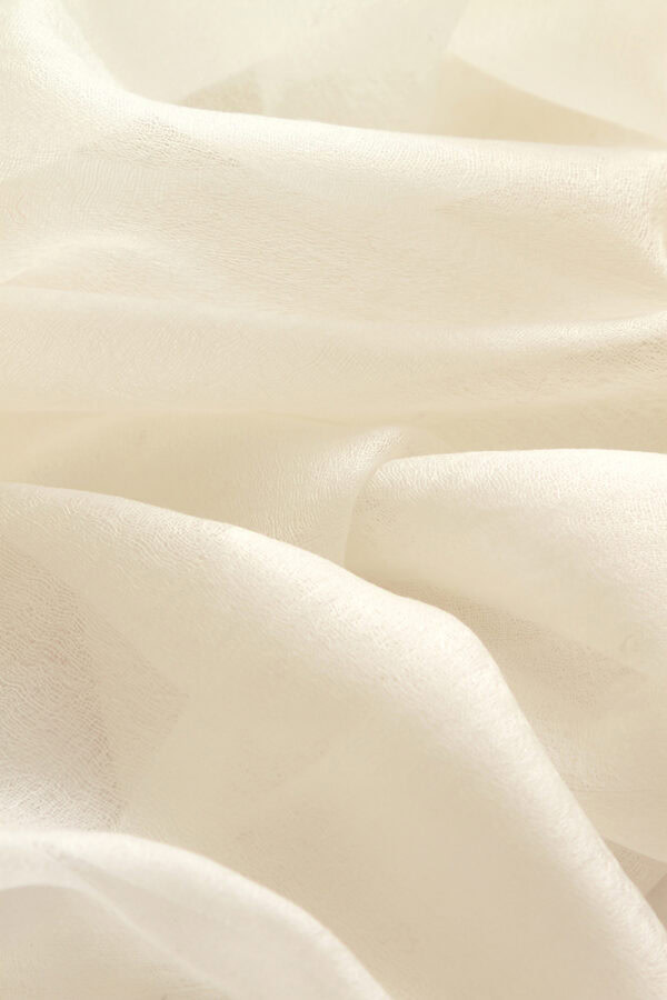 Featherlight White Cashmere Scarf