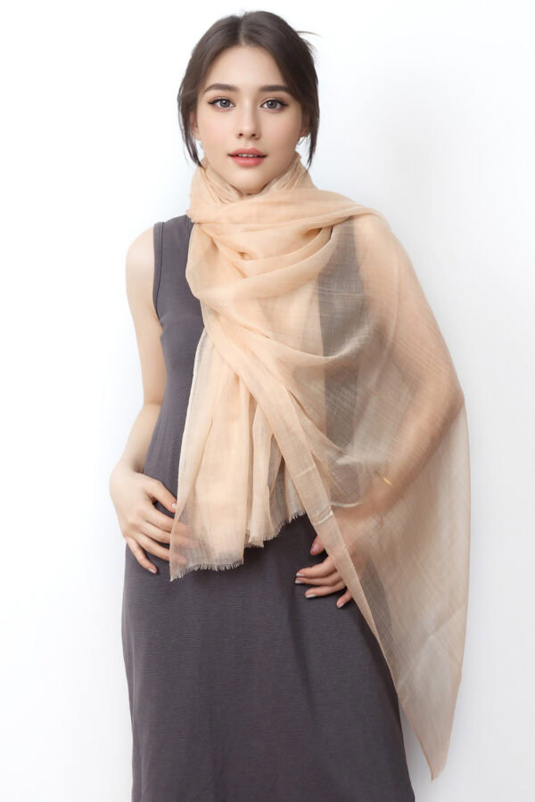 Featherlight Camel color Cashmere Scarf