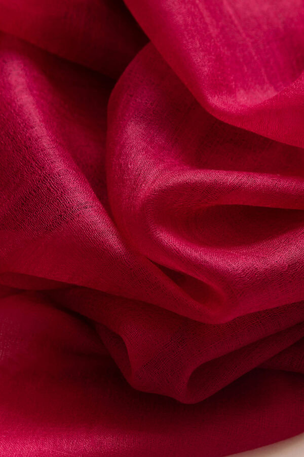 Featherlight Pomegranate Red Cashmere Scarf