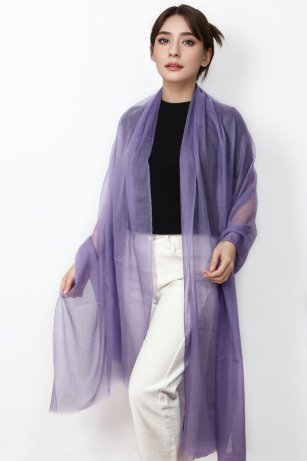 Featherlight Purple Lilac Cashmere Scarf