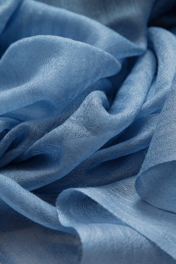 Featherlight Dark Blue Cashmere Scarf