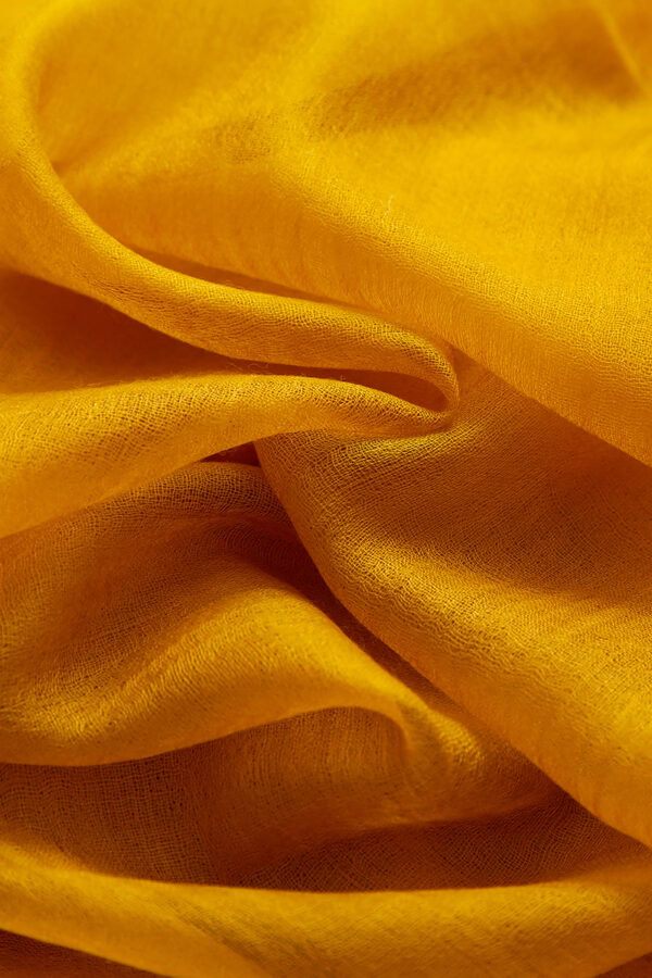 Featherlight Mustard Cashmere Scarf