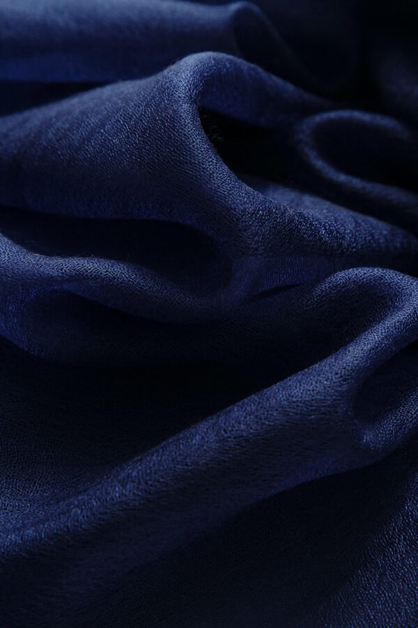 Featherlight Navy Blue Cashmere Scarf