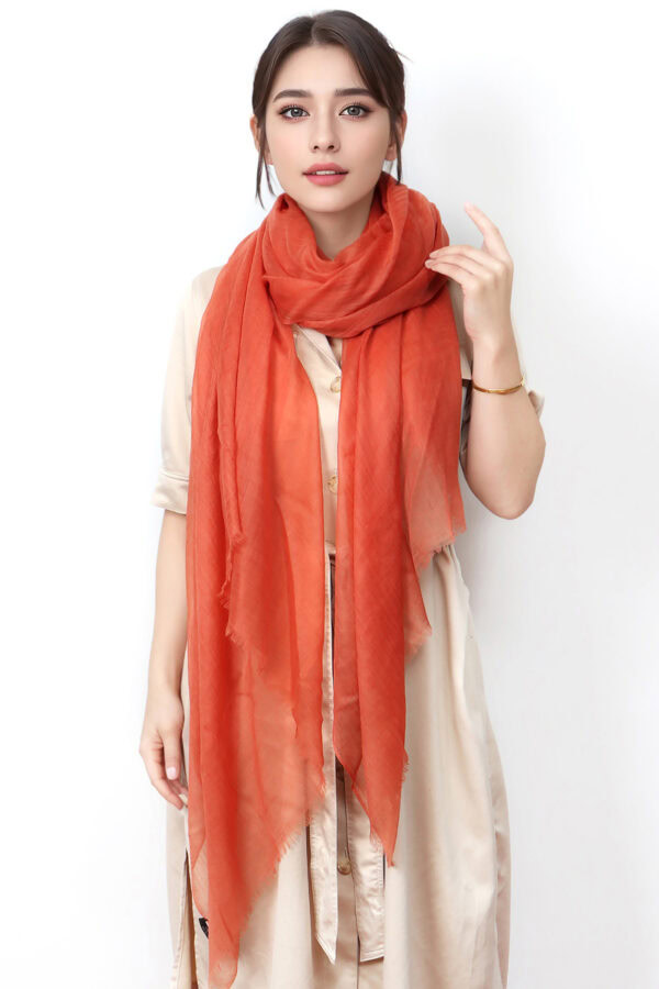 Featherlight Outrageous Orange Cashmere Scarf
