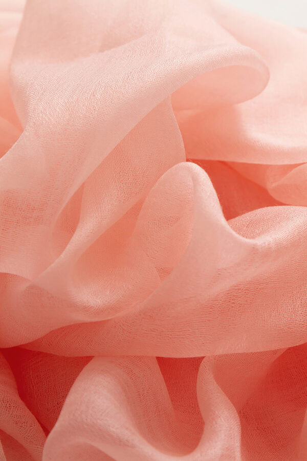 Featherlight Pink Cashmere Scarf