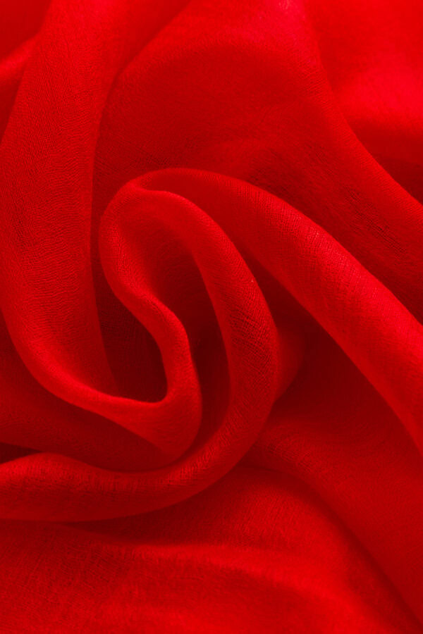 Featherlight Red Cashmere Scarf