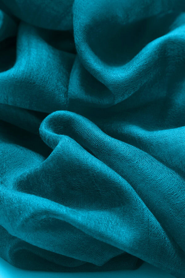 Featherlight Teal Cashmere Scarf