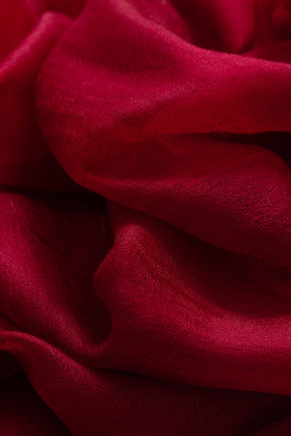 Featherlight Wine Red Cashmere Scarf