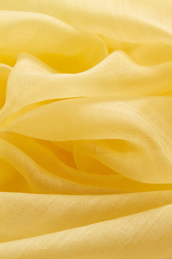 Featherlight Yellow Cashmere Scarf