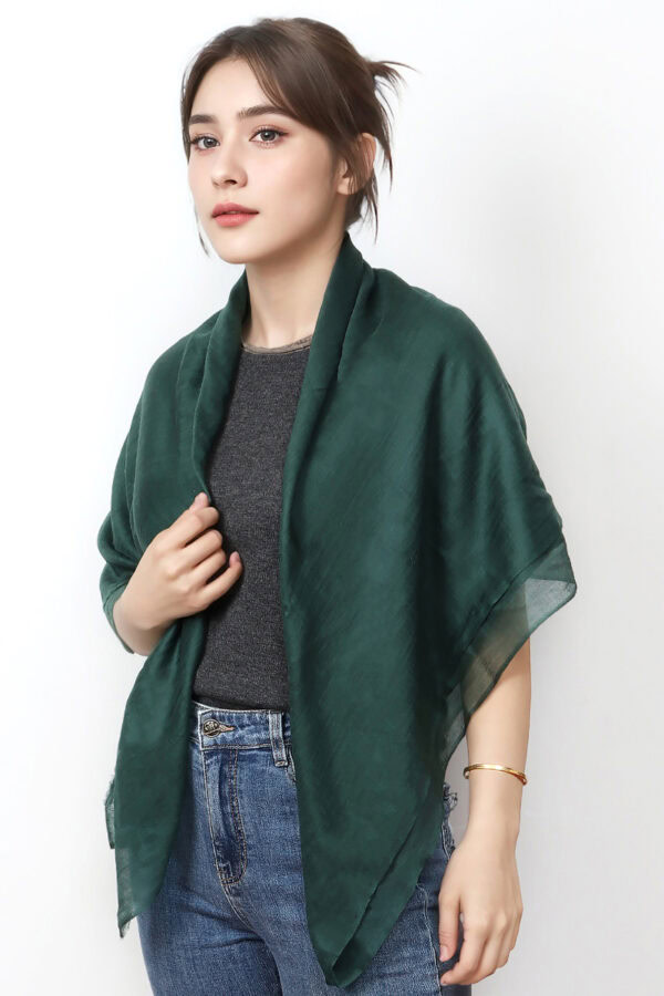 Featherlight Emerald Green Cashmere Scarf