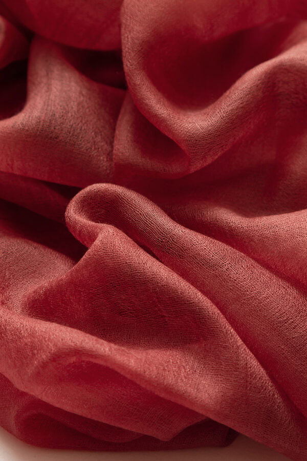 Featherlight Brick Red Cashmere Scarf