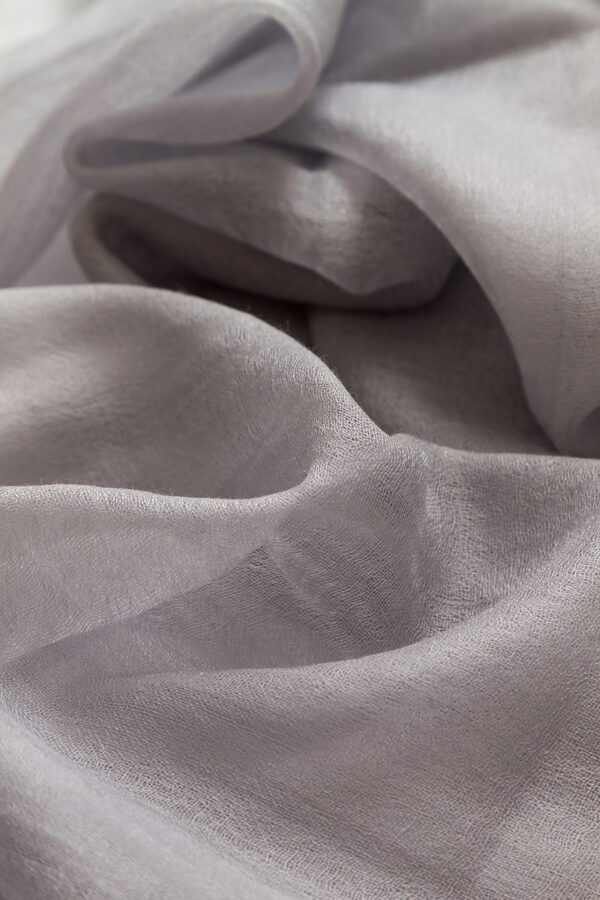 Featherlight Gray Cashmere Scarf