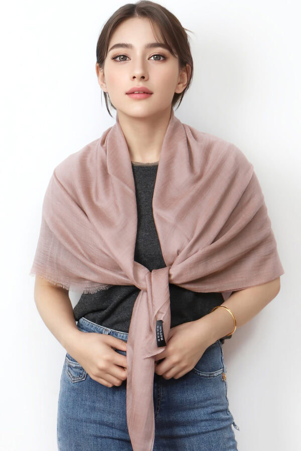Featherlight Violet Cashmere Scarf