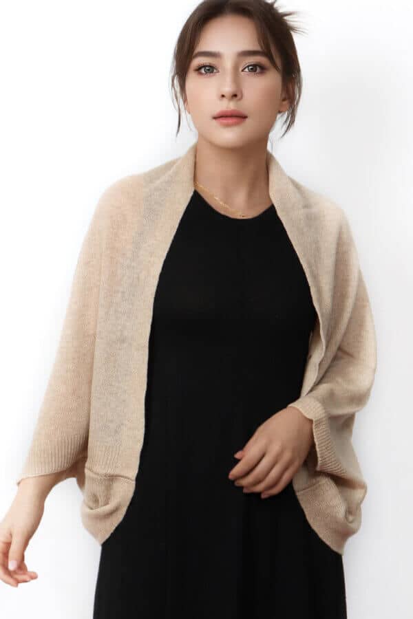 Khaki Wearable Cashmere Wrap Luxurious Soft