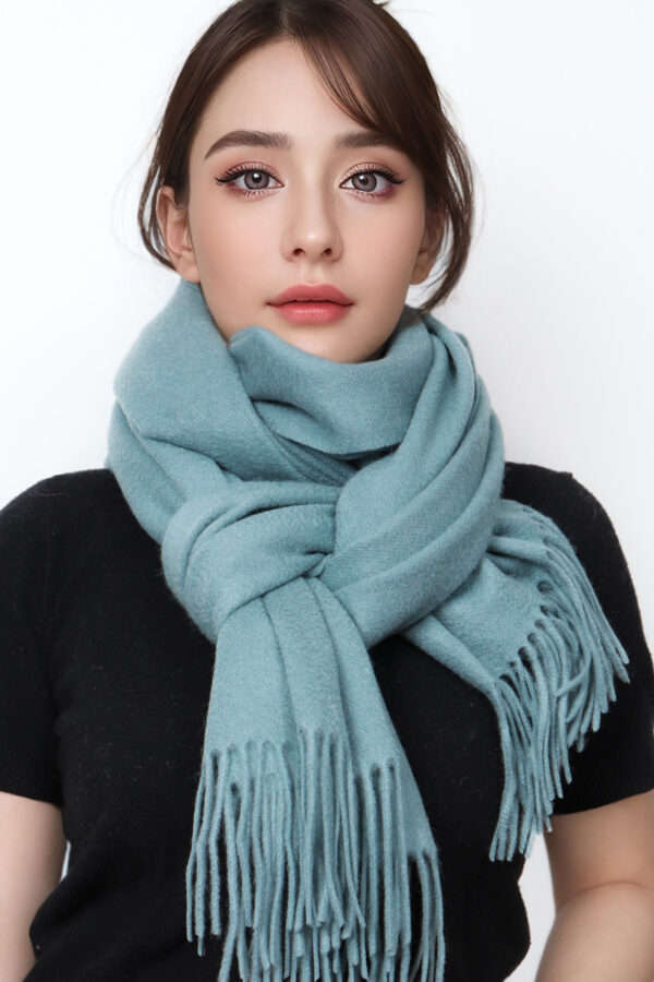 Balsam Green Cashmere Shawl Luxury Fashion Warm Accessory 1