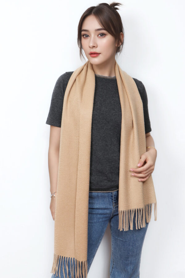 Camel Cashmere Scarf Luxury Fashion Warm Accessory 1