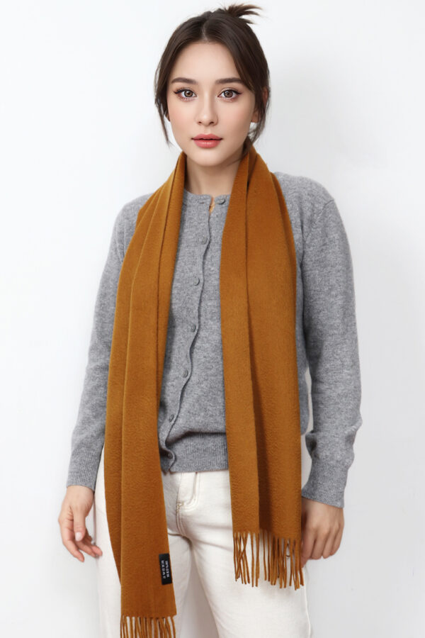 Ginger Yellow Cashmere Scarf Fashionable Luxury Warmth Accessory 3