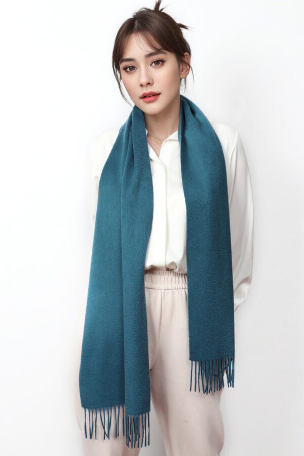 Gray Blue Cashmere Scarf Luxury Fashionable and Warm Accessory 2 1