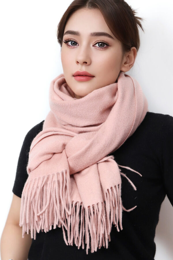 Light Pink Cashmere Shawl Stylish High end Warm Accessory 1