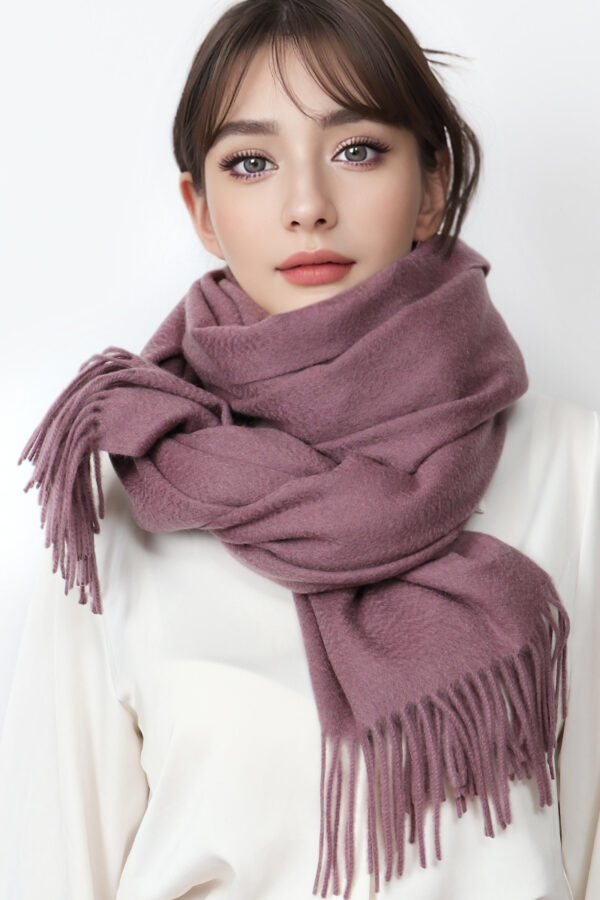 Mauve Cashmere Shawl High end Fashion Warm Accessory 1