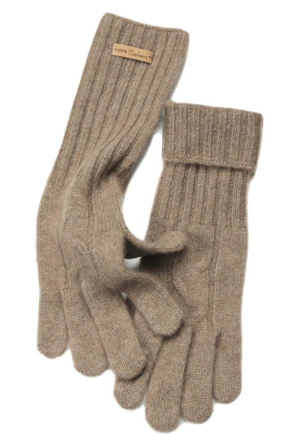 Dark Khaki Extended Cuff Cashmere Gloves Stylish and Warm Winter Essentials 4