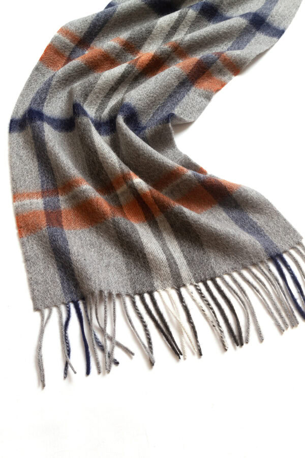 Gray Plaid Cashmere Scarf Warm Versatile Winter Accessory 4 1