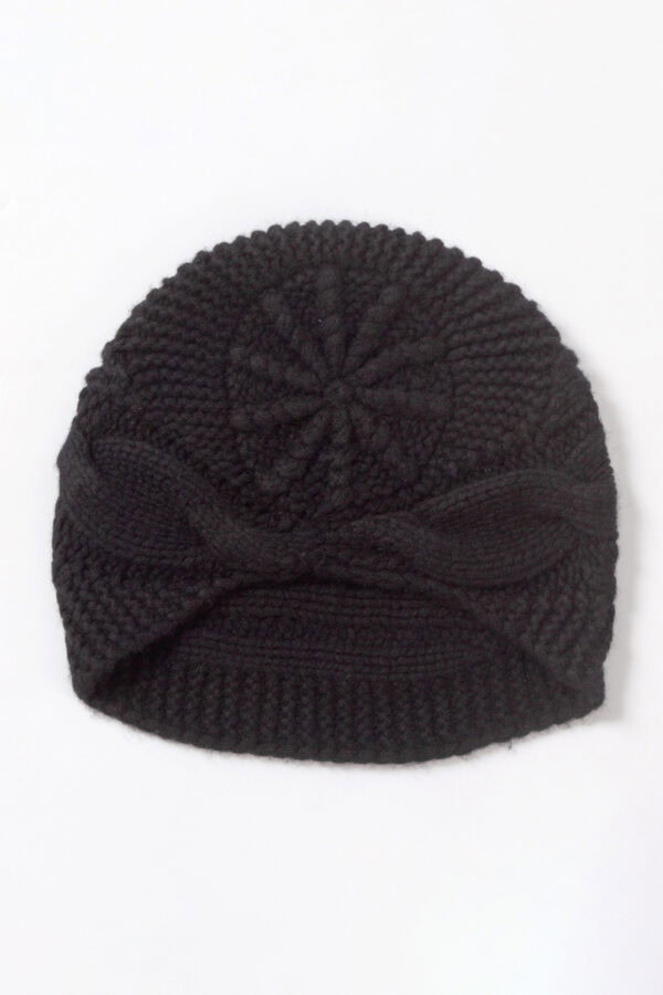 Premium Handmade Black Cashmere Hat Fashionable Warm and Elegant 1