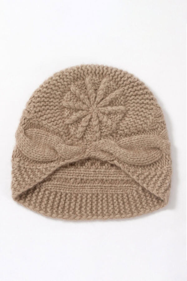 Premium Handmade Purple Cashmere Hat Fashionable Warm and Elegant 2