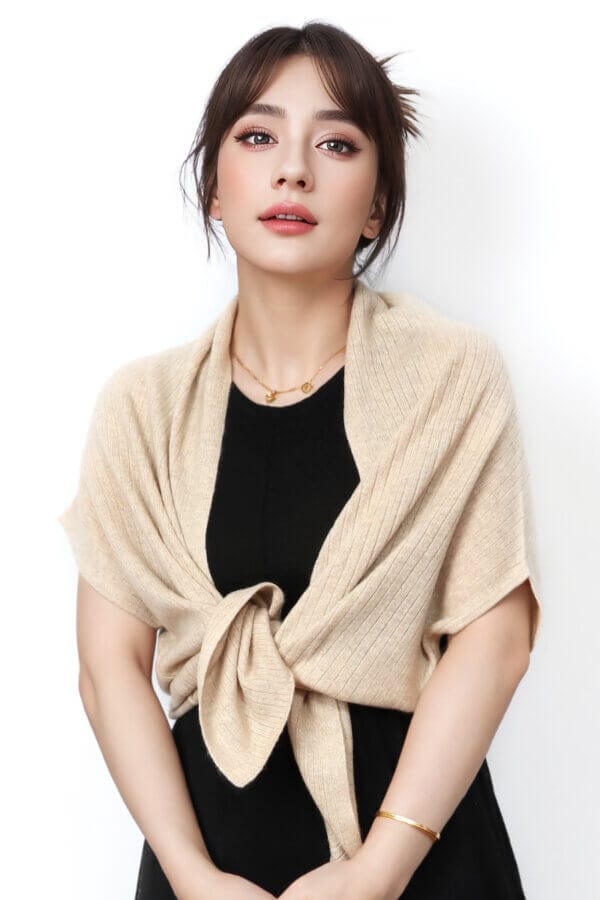 Khaki Wearable Cashmere Wrap